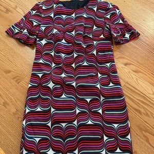 Trina Turk Vibrant Wave Pattern Mini Dress